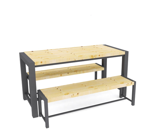 Blumenmöbel Modell Sassenberg_B5_ Tisch mit zwei Bänken
