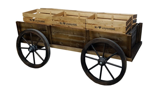 Deko-Leiterwagen Massivholz