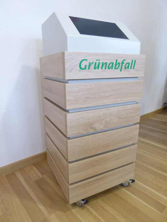 Obst- und Gemüsemülleimer rollbar mit Feststellern