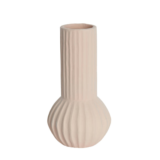 Vase Deko Ø14x26 cm FEYO Keramik pfirsich